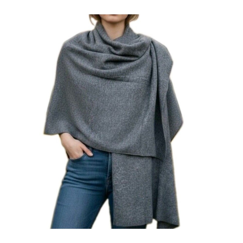Nordstrom 100% Cashmere Gray Wrap, Shawl Scarf 85x31" NWT MSRP 155$